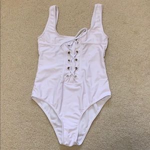 Lace-up Los-back Leotard